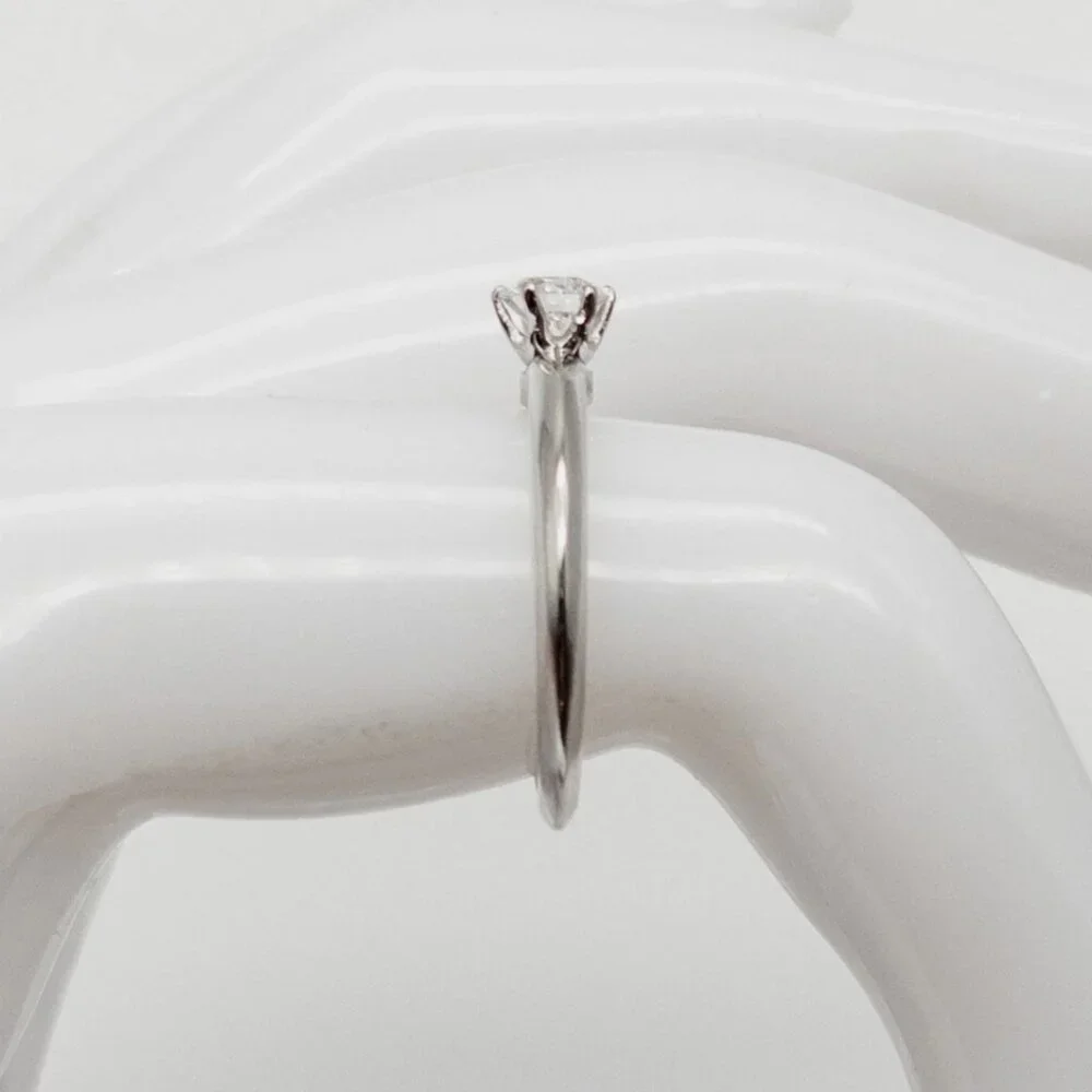 Tiffany & Co .32ct FLAWLESS Round Diamond Platinum Wedding Ring